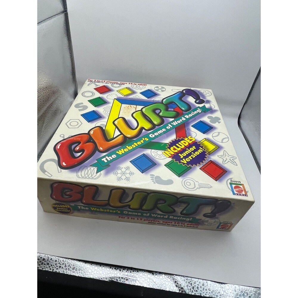Blurt Board Game Complete Word Racing Game Mattel 3-12 Players USA